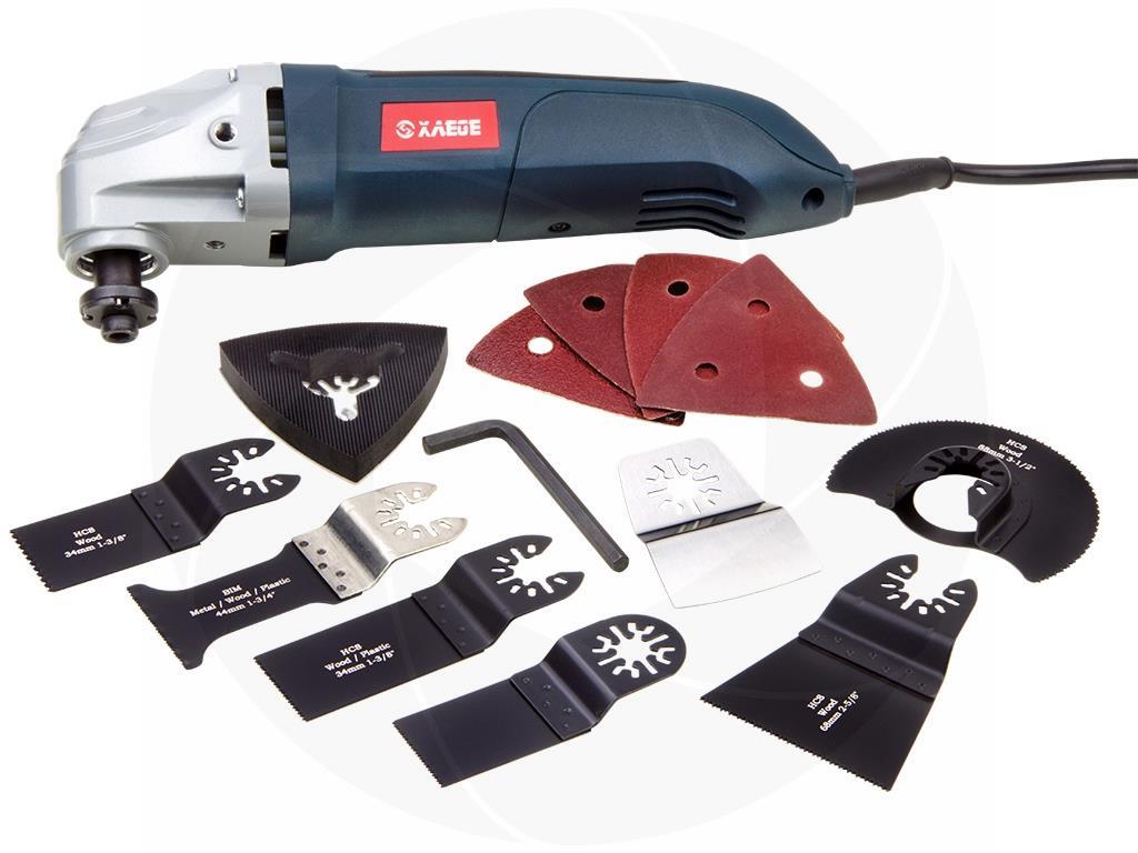 6-Speed Oscillating Multi-Tool Kit with Steel Saw Blade & Sanding Pads  