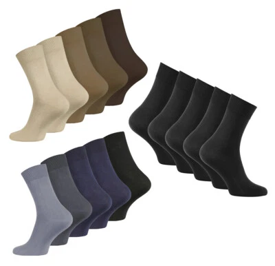 100% Cotton Socks Men Formal Dress Socks 5 Pairs Pack Premium Quality Seamless