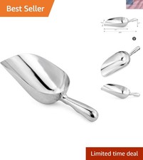 34547 One-Piece Cast Aluminum Round Bottom Bar Ice Flour Utility Scoop, 24 -O...