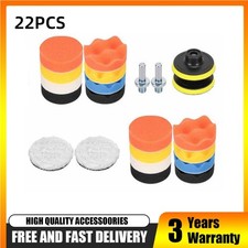 22pc 3 Car Buffing Pads Polishing Sponge Set Waxing Foam Polisher Kit For Drill
