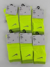 6 Pairs Nike Spark Cushioned Ankle Running Socks Men's 8-9.5 DA3588-702 NEON