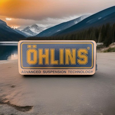  Yellow Ohlins Suspension Decal Sticker  Yamaha 900rr, Aprilia 6''x3'' Made In USA