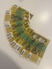 $50 Australian Paper Banknote Fifty Dollars Fraser/Higgins Circulated