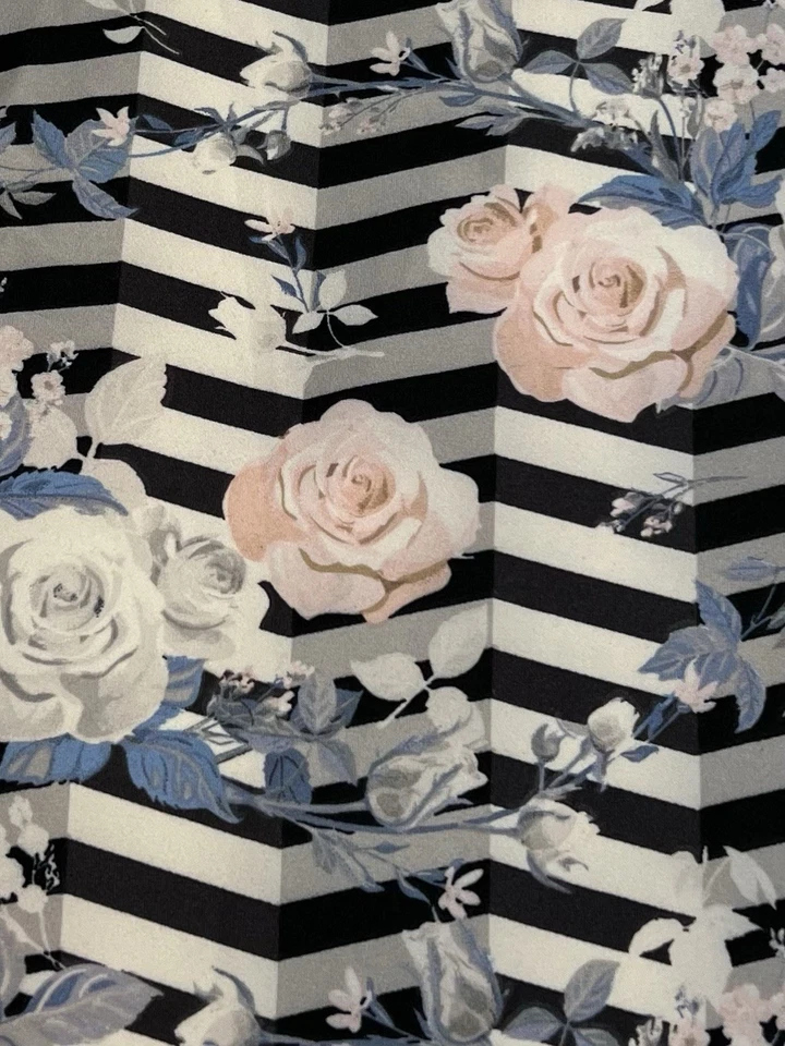 Леггинсы LuLaRoe TC высокие изогнутые с цветочным рисунком СЕРЫЕ РОЗОВЫЕ с ШЕВРОННОЙ ПОЛОСОЙ современные МЯГКИЕ - Изображение 3 из 4