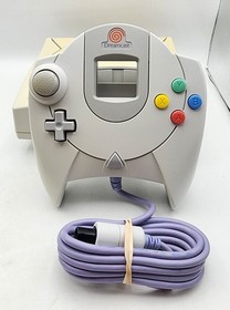 Sega Dreamcast Console HKT-3020 Controller & Hookups - Tstd Wrkng Discolored