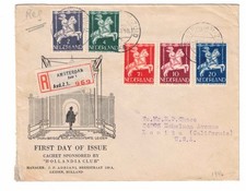 1946 Netherlands Scott B170-4 FDC to Lomita CA