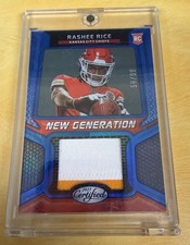 2023 Panini Certified Rashee Rice Mirror Blue Rookie Mem #NGJM-25 /99 Chiefs