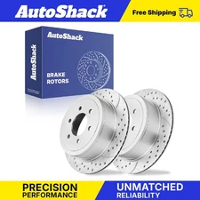 Rear Drilled Slotted Brake Rotors for Ford F-150 Heritage Lincoln Mark LT