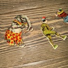 Vintage Victorian Circus Die-Cut Scraps Lot Clowns Elephant Rooster 1880s Gems — photo 4