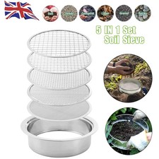 Garden Sieve Metal Riddle Soil Sieve 12mm/6mm/3mm Mesh Sifter Stone Compost
