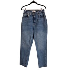 Abercrombie  Fitch Curve Love 90s Straight Ultra High Rise Blue Jeans 29 8L