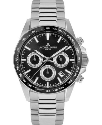 JACQUES LEMANS Men Analog Quartz Casual Watch Classic Dress Waterproof