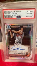 Colton Cowser 2021 Bowman Draft Chrome DP Auto-Ref Trading Card PSA Gem Minted