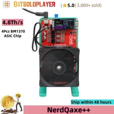 NerdQaxe++ Bitcoin ASIC Solo Miner 4.8TH/s 4*BM1370 Chip Home BTC Lotto Mining