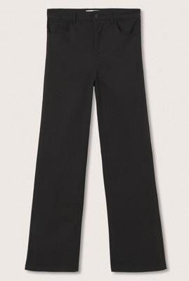 Mango Black Straight Leg Pants - Size 6 - Women's Trousers