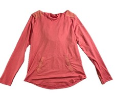 Columbia Omni-Wick Advanced Evaporation Sz M Coral Long Sleeve Hoodie Sweatshirt