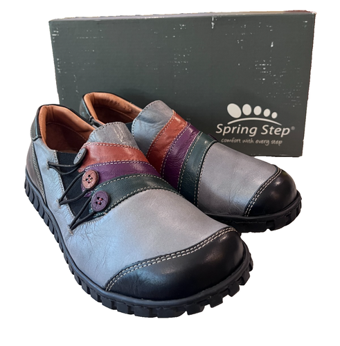 Spring Step Neeta NEW Size 8.5 39 Slip-On Shoes Casual Leather Grey ...
