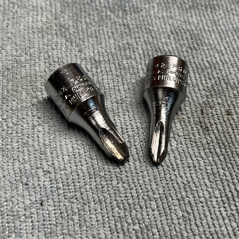 Proto 3/8 Drive Phillips Head #3 and #4. Made In USA Part Numbers 5242 And 5243