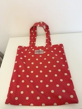Cath Kidston Red And White Polka Dot Cloth Tote Bag