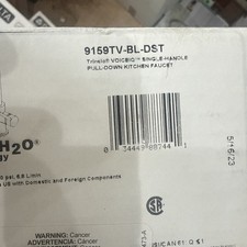 Delta 9159TV-BL-DST Trinsic Voice Black Kitchen Faucet