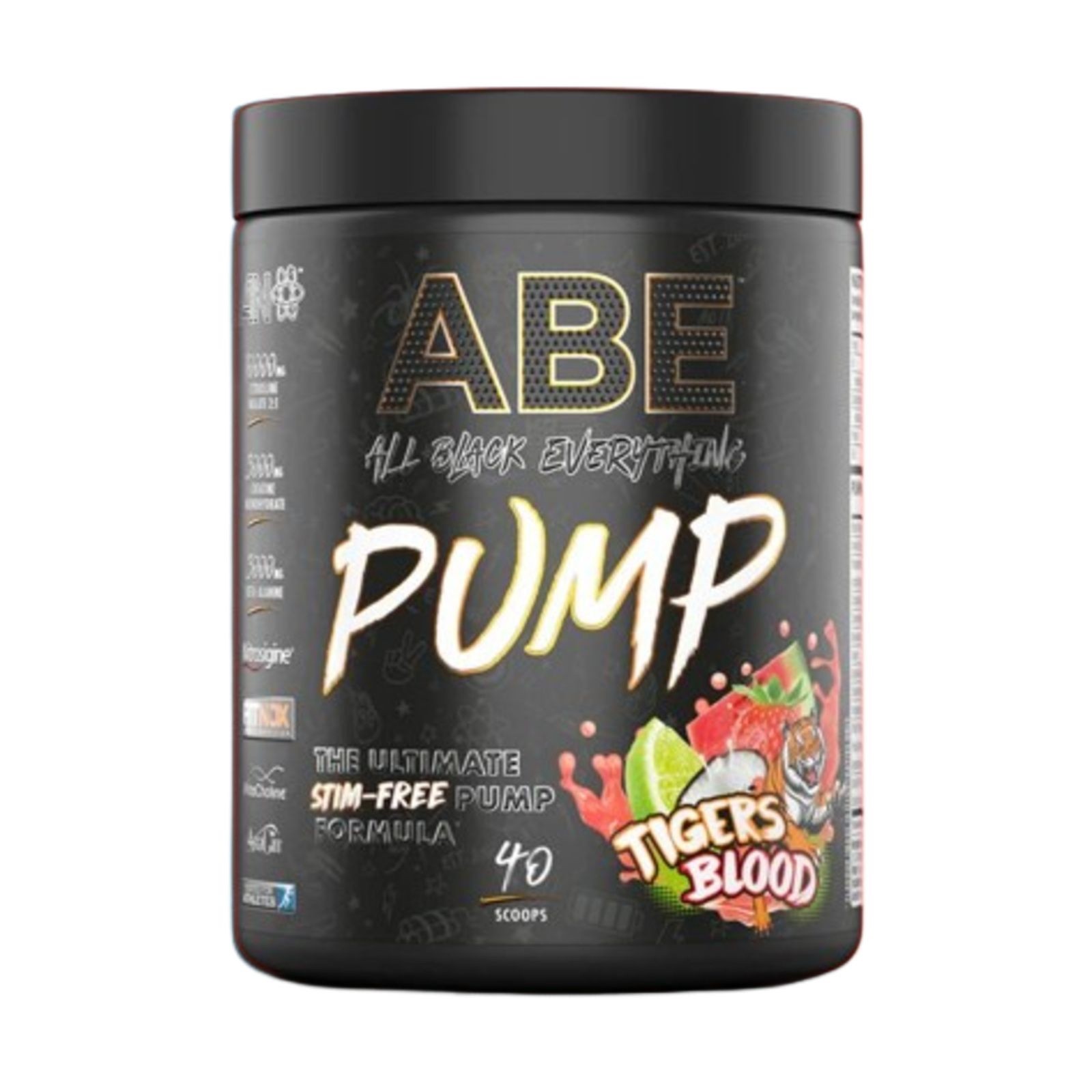 APPLIED NUTRITION ABE PUMP ULTIMATE STIM-FREE PUMP FORMULA 500G TIGERS BLOOD