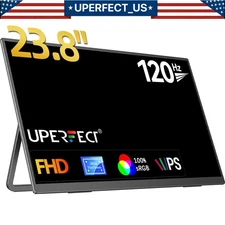 UPERFECT 24" 120Hz Portable Monitor 2*USB C Extend Display For Game Switch PS5 4