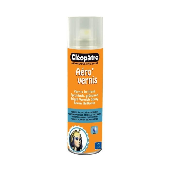 Cléopâtre Aéro'Vernis Brillant lot de 3 sprays de 250ml pour loisirs créatifs