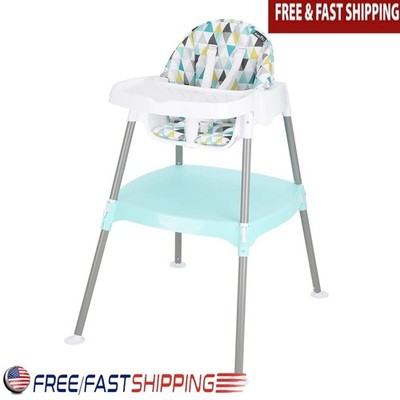 Convertible High Chair Toddler Chair 5-Point Harness Easy Clean Removable Tray