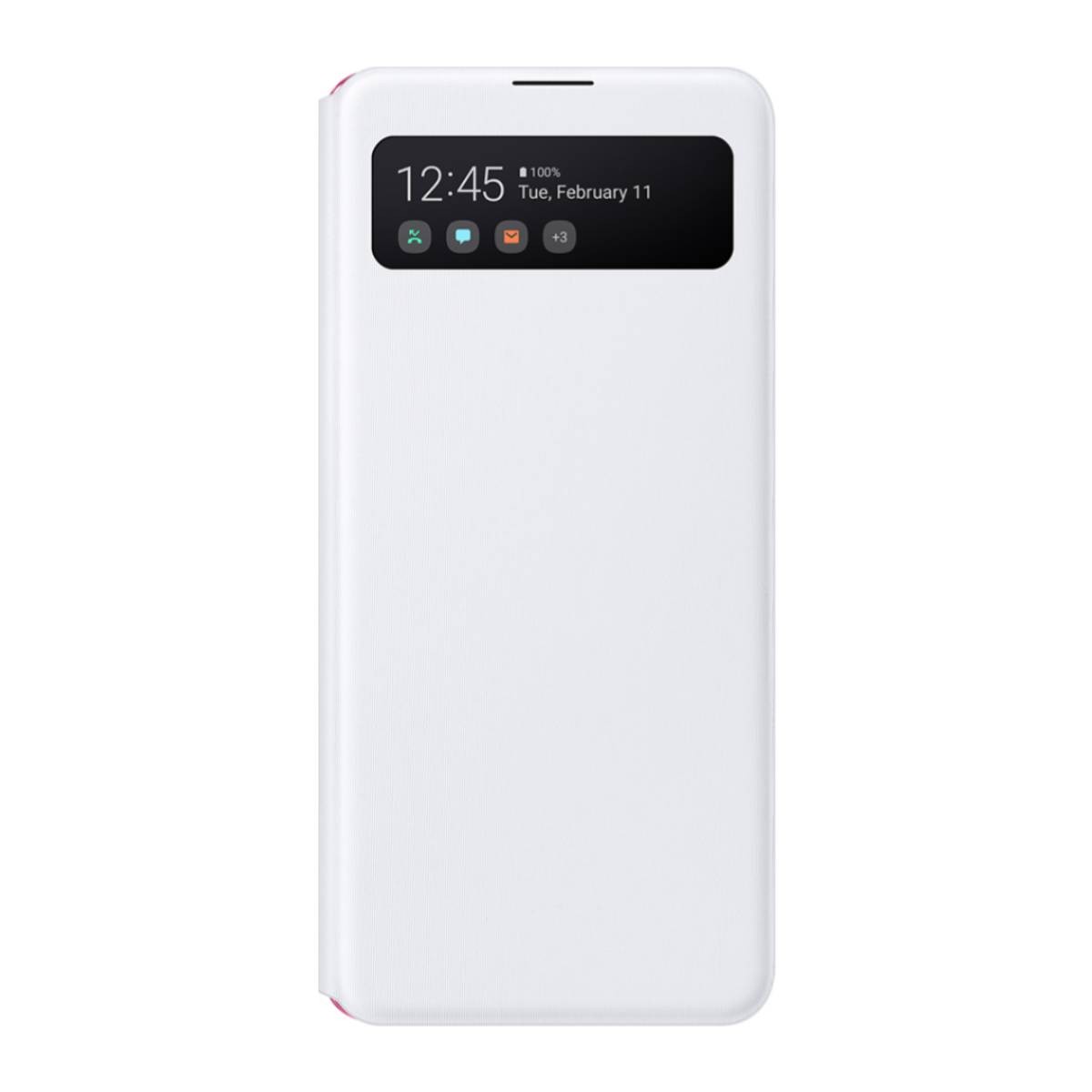 Protection Galaxy A41 avec clapet S View Wallet blanc et coque intégrale fine