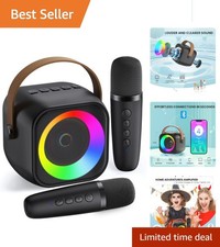 Portable Bluetooth Karaoke Speaker with 8-10 Hr Battery  Magic Voice Effects