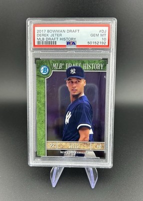 2017 Topps Bowman Draft Derek Jeter MLB Draft History New York Yankees PSA 10