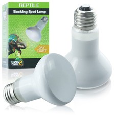LUCKY HERP 2 Pack 50W Reptile Heat Lamp Bulb UVA Daylight Basking