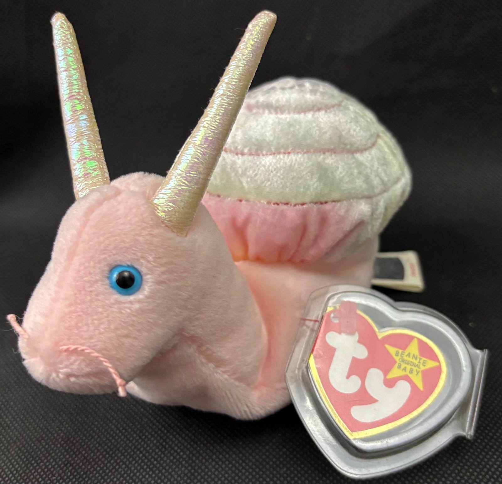 Ty Beanie Babies - Swirly the Snail Plush Toy with Tags~FREE SHIPPING~