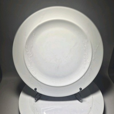3x Weiß von Denby WHITE TRACE 113/8'' Essteller Ofen Gefrierschrankgeeignet