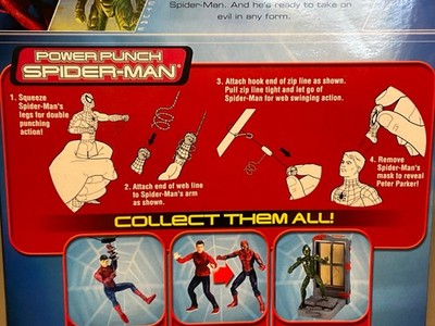 Spider-man Movie Power Punch with Removable Mask and zip line New