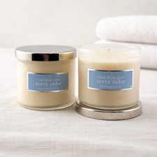 Bath & Body Works White Barn Terry Robe Candl...