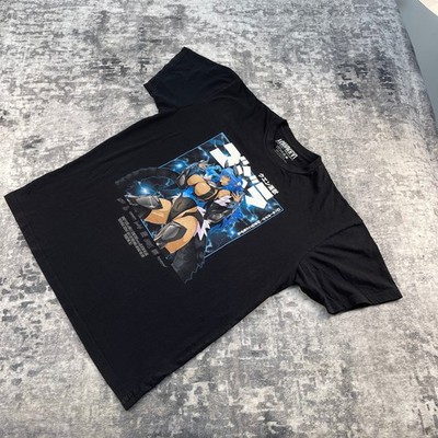Lowkey! Anime Girl Monster Graphic Tee XL Black Blue Streetwear Manga Aesthetic