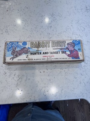 Vintage Marx Toys Rabbit Hunt Hunter and Rabbit set W Original Box BH ...