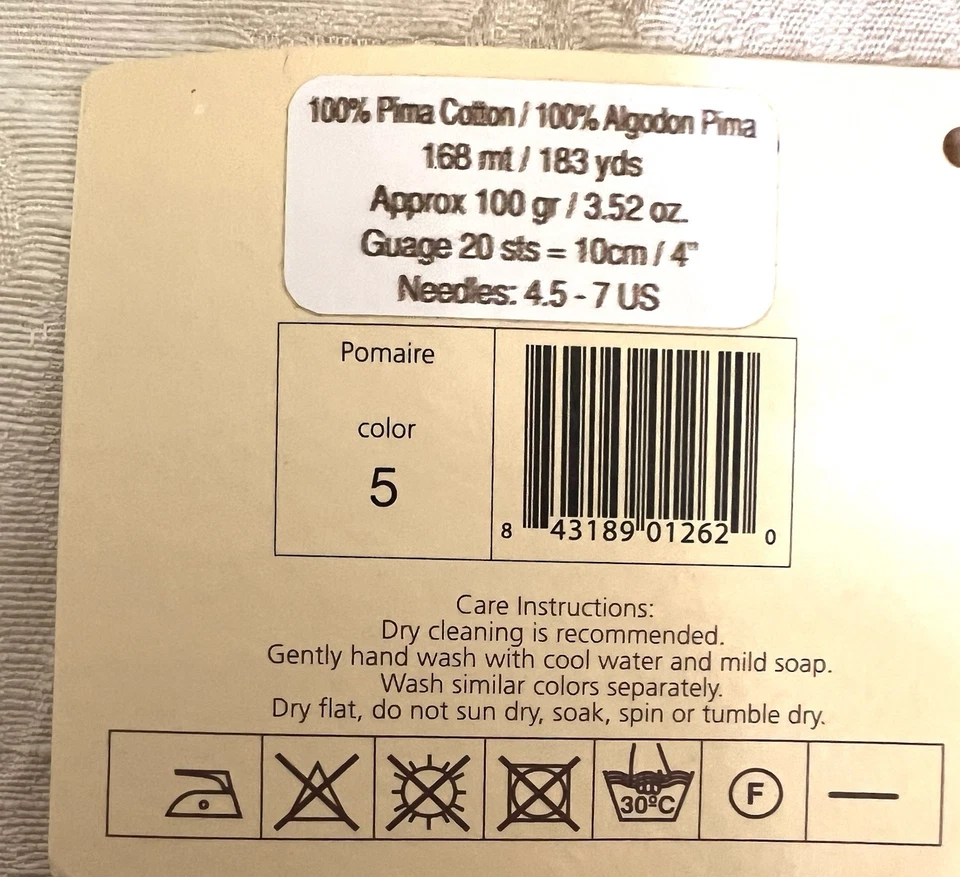 ARAUCANIA Yarn Chile 1 Skein Hand Dyed Orange Pink 100 gr 183 Yds 100% cotton - Image 3 of 4