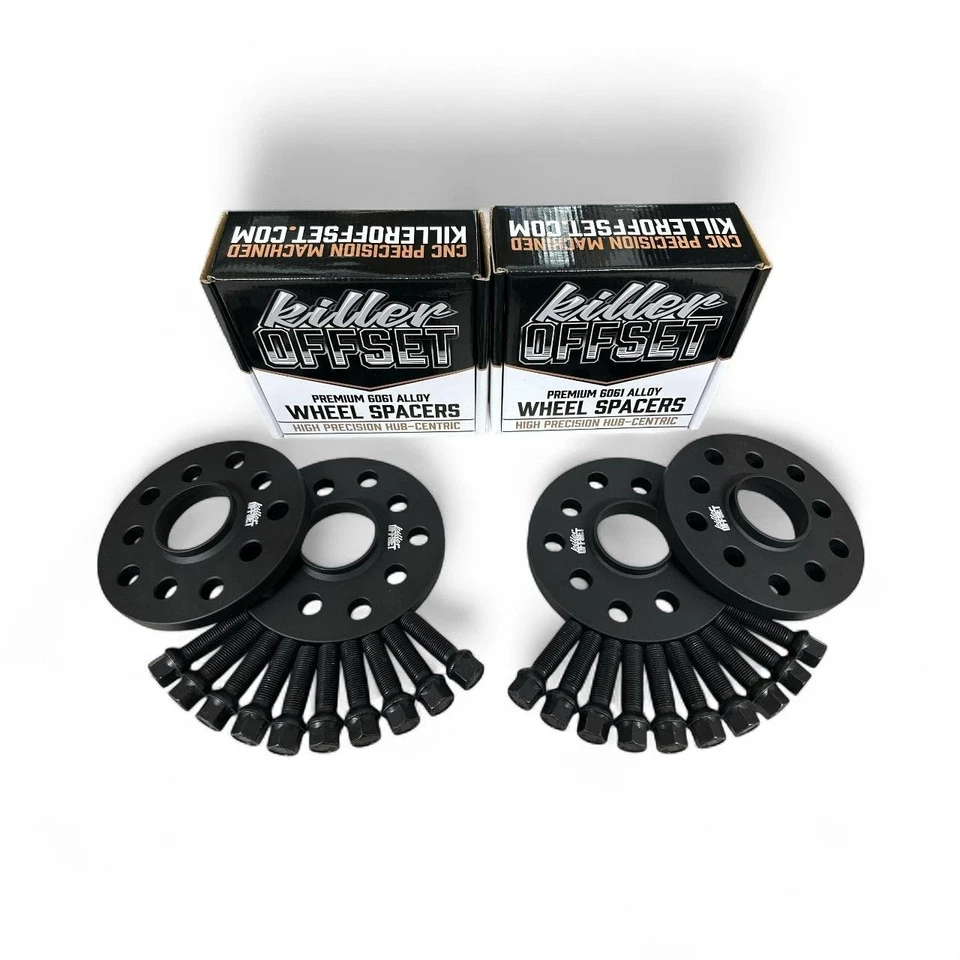 2x 15mm, 2x 20mm espaciadores de rueda escalonados, pernos de radio, Audi A4, A5, 5x112 66,5 - Imagen 3 de 4