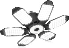 Garage Light Bulb LED 100W with 6 Deformable Panels, E26/E27 Garage Led Ceiling