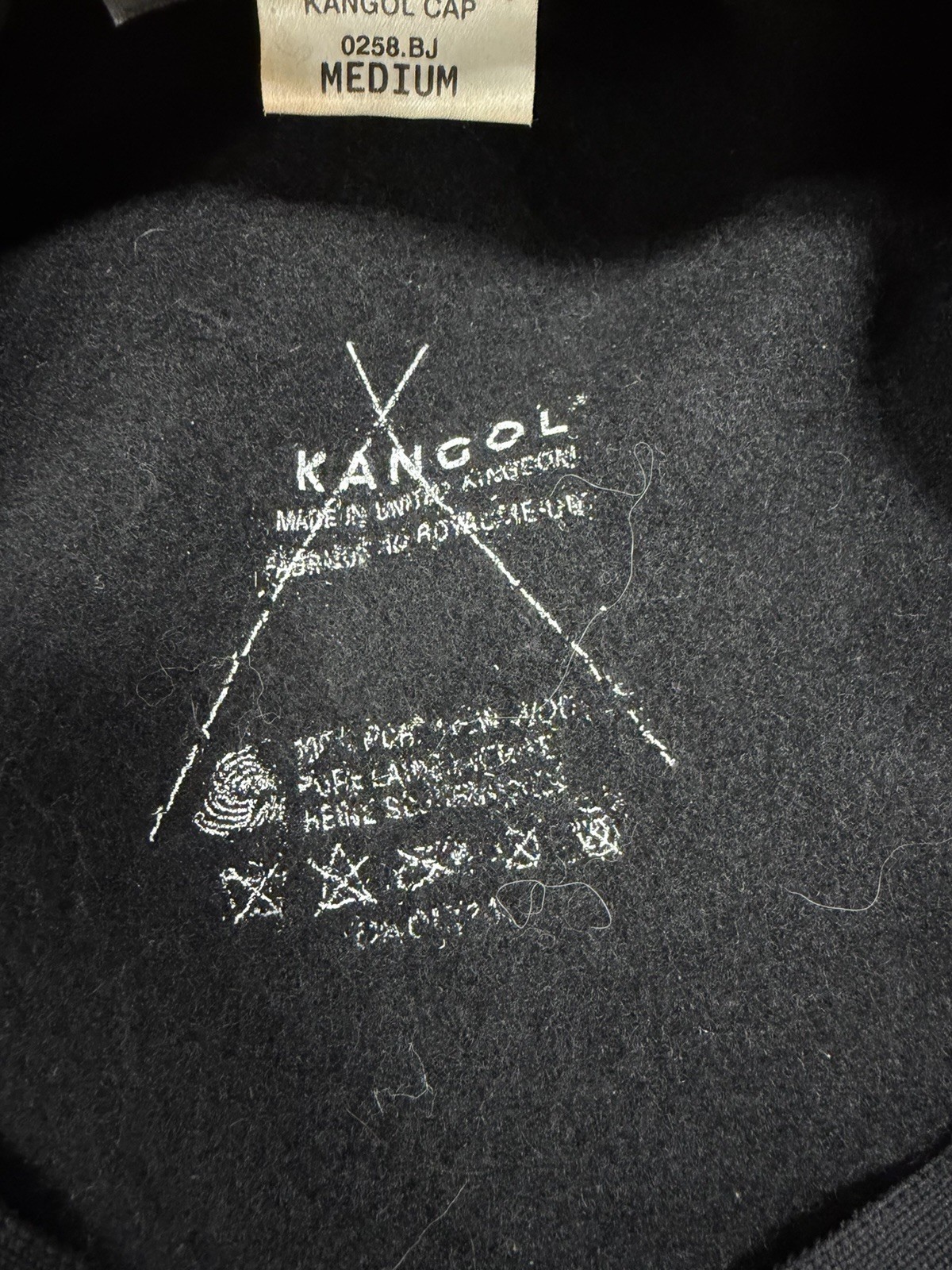 Vtg Kangol Beret BOB MARLEY Black pure Wool Cap Beret Medium image 7