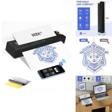 wbk T11 Tattoo Stencil Printer Portable Wireless Bluetooth Thermal Inkless 3