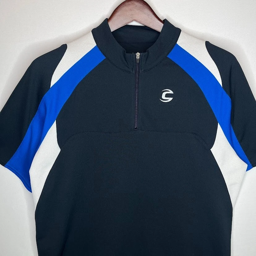 Cannondale Cycling Jersey Men’s L Black Blue White Half Zip Bike Shirt - Image 2 of 4