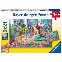 Ravensburger Puzzle Zauberhafte Meerjungfrauen Kinderpuzzle Kinder 2 X 24 Teile