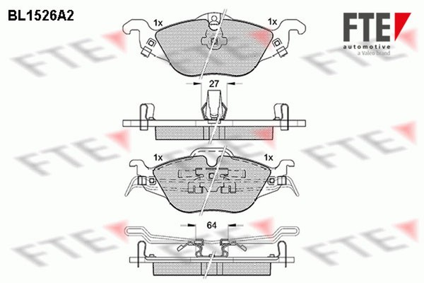FTE Bremsbelagsatz Scheibenbremse 9010233 FüR Opel Astra Caravan T98 CC F70 F35-image