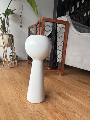 Jonathan Adler Happy Chic White Ceramic Pedestal / Sculptural Plant Stand