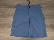 Garneau MTB Bike Shorts Mens Medium Stretch Trail Lightweight Blue
