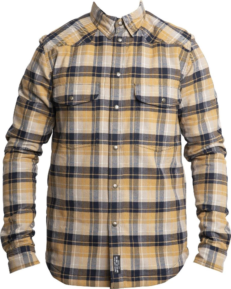Motorrad Hemd John Doe Motoshirt Farbe Gelb/braun Gr M