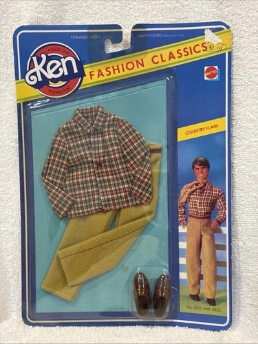 VINTAGE 1982 Mattel Ken Doll Fashion Classics #5820/Asst 5825 Country Flair, NIP